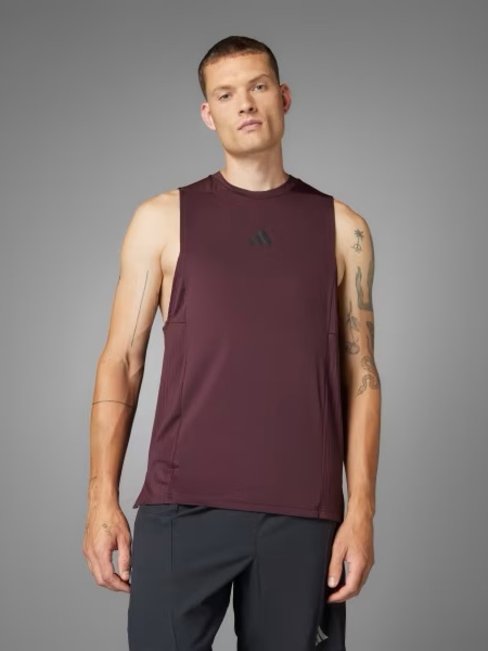NWT Adidas Men's Designed for Training‎ Performance Tank - Burgundy Large